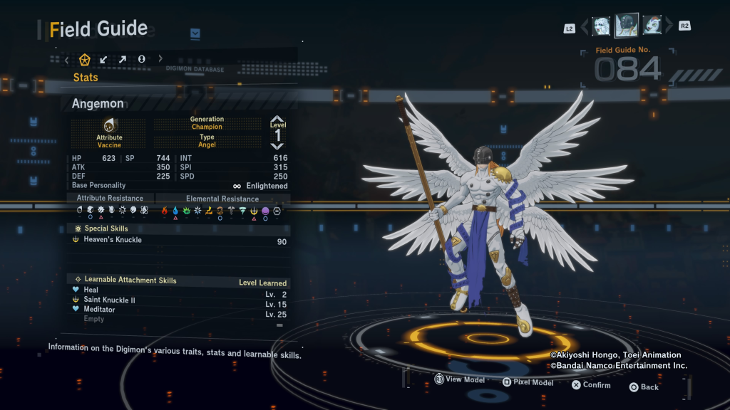 Digimon Story Time Stranger Angemon Field Guide