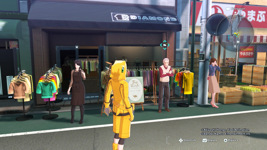 The Shop Manager during the Mystery of the Missing T-Shirt Side Mission in Digimon Story Time Stranger