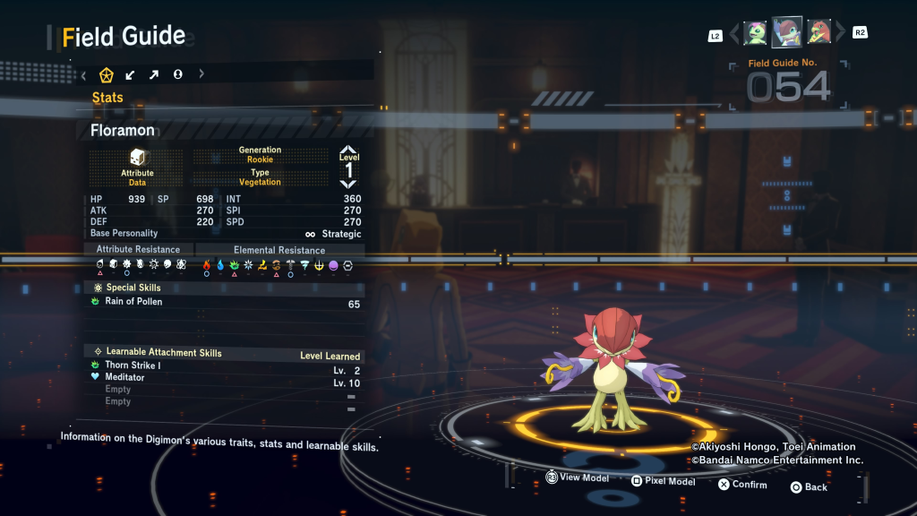 Digimon Story Time Stranger Floramon Field Guide