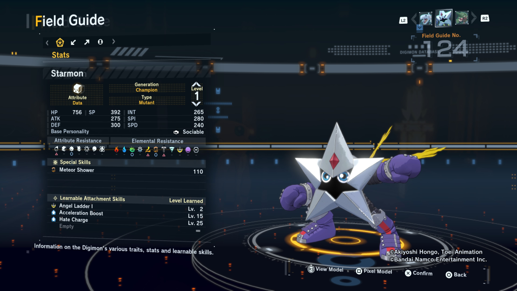 Digimon Story Time Stranger Starmon Field Guide