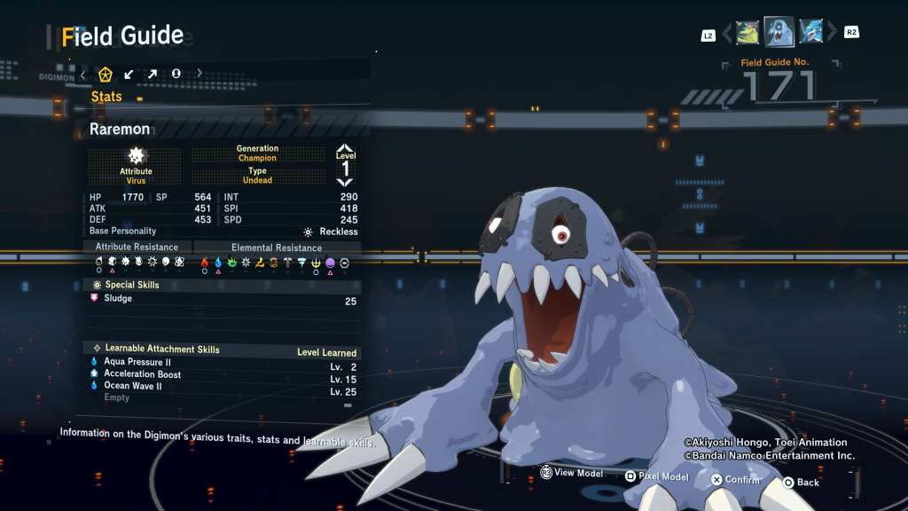 Digimon Story Time Stranger Raremon Field Guide