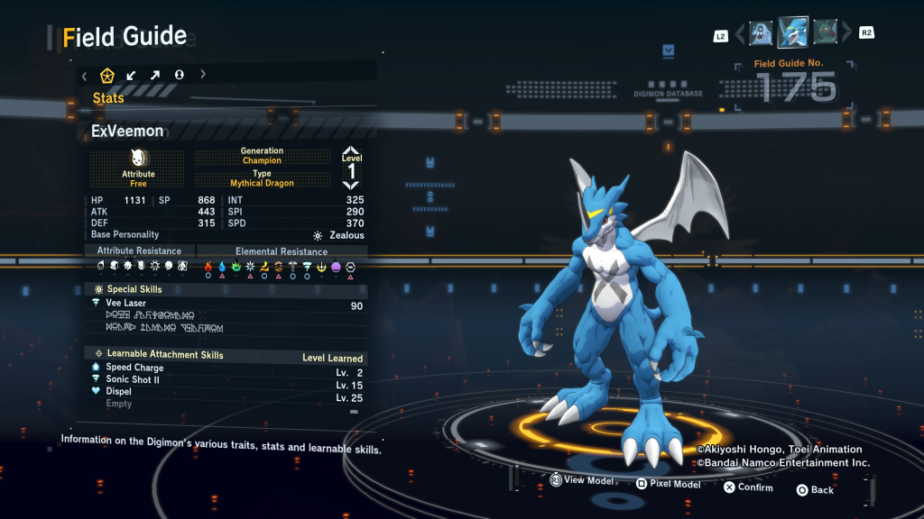 Digimon Story Time Stranger ExVeemon Field Guide