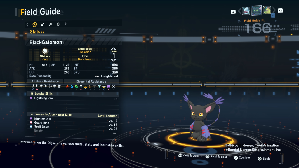 Digimon Story Time Stranger BlackGatomon Field Guide