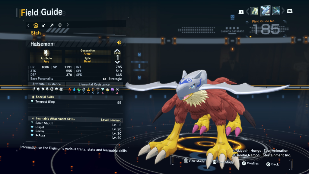 Digimon Story Time Stranger Halsemon Field Guide