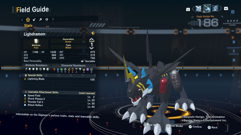 Digimon Story Time Stranger Lighdramon Field Guide