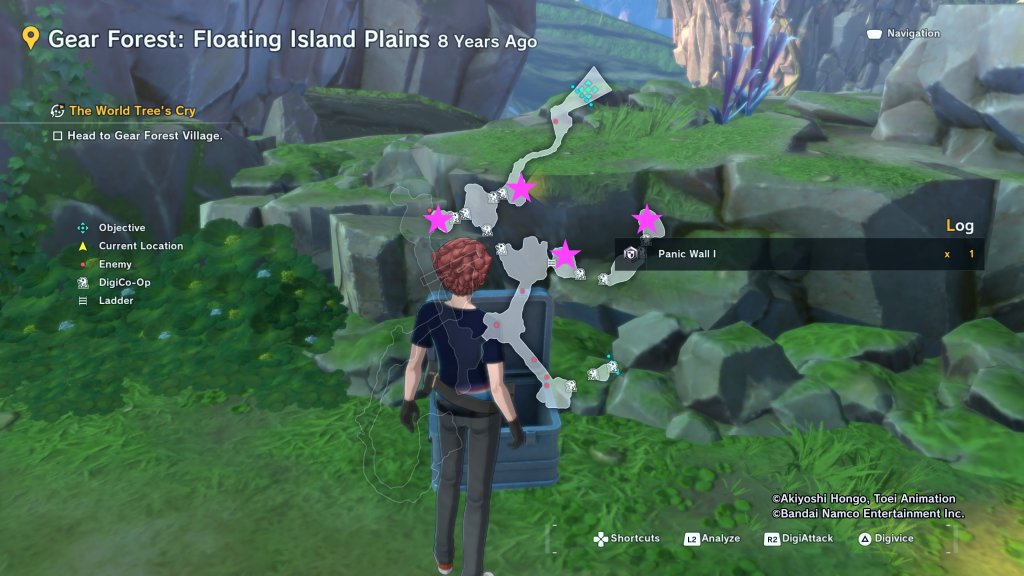 Digimon Story Time Stranger Gear Forest Floating Island Plains 8 Years Ago Chests