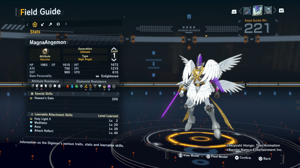 Digimon Story Time Stranger MagnaAngemon Field Guide