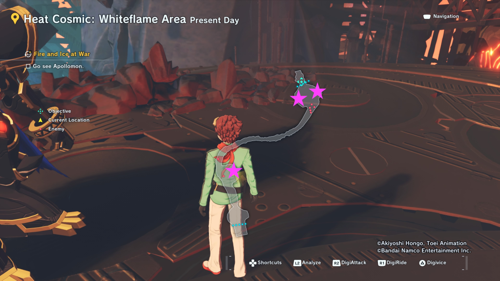 Heat Cosmic Whiteflame Area Present Day Digimon Story Time stranger
