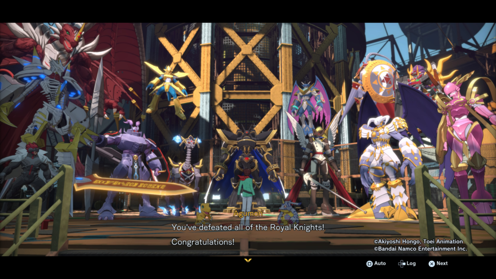 Royal Knights' Test Match Digimon Story Time Stranger