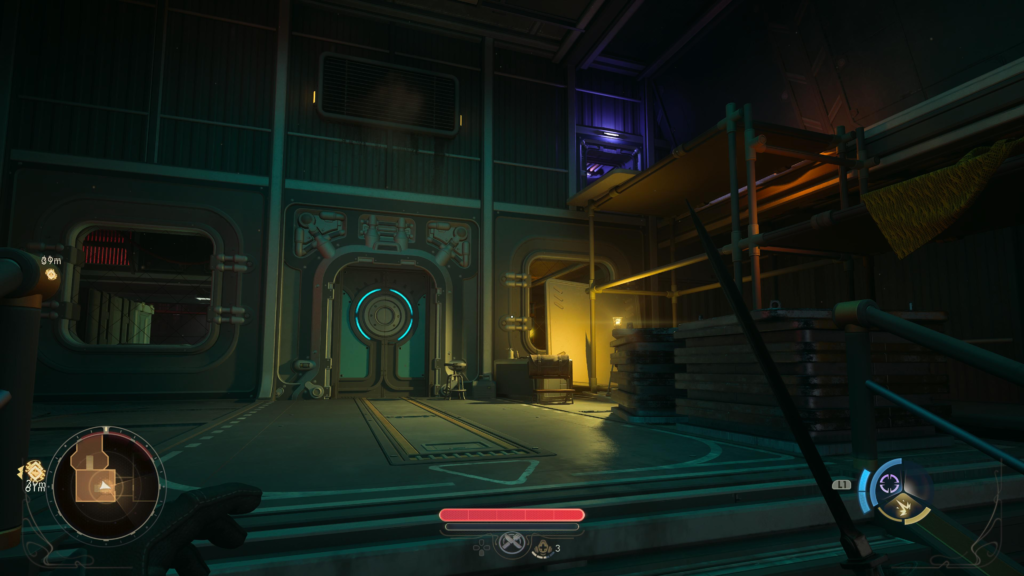 enter the vent to continue forward