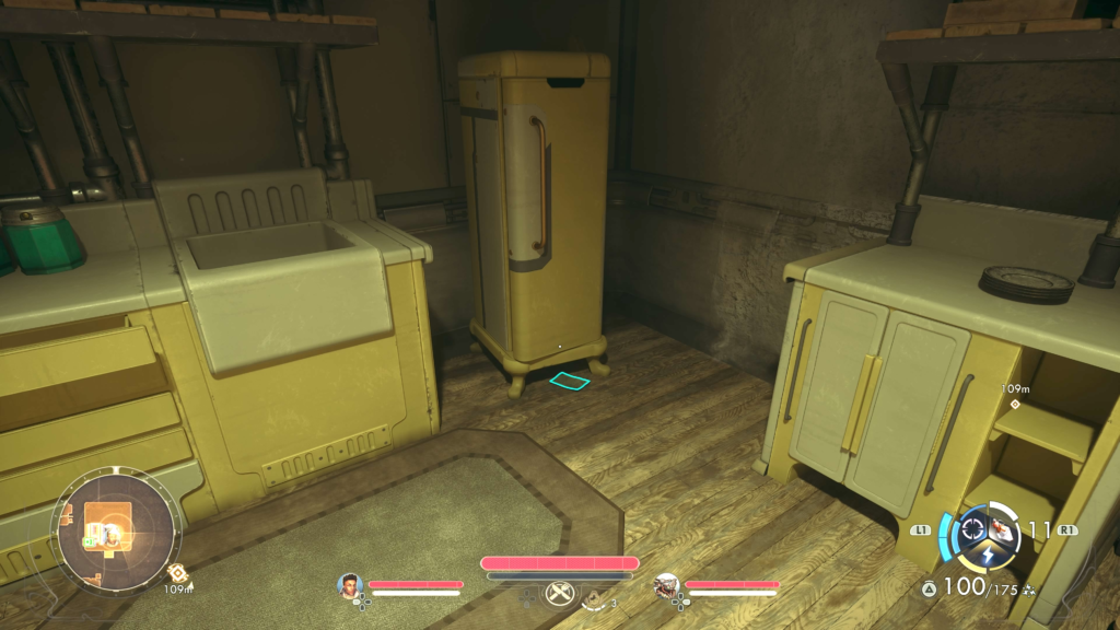 grab the note in front of the fridge to unlock the terminals administrative controls