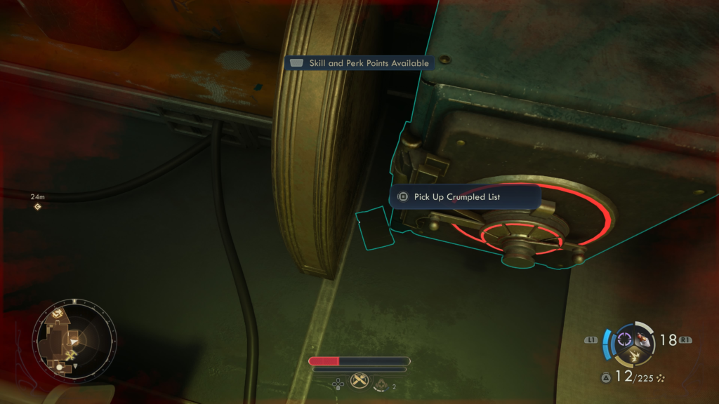 Crumpled List next to safe key