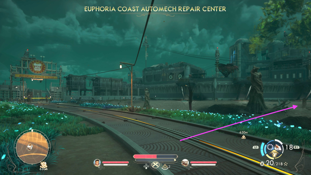 Collect Heartless Laphoria from Southeastern Location (Euphoria Coast Automech Repair Center)