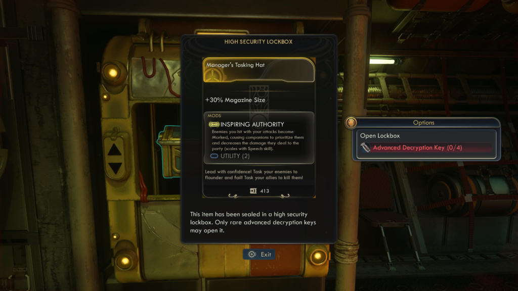 Manager's Tasking Hat High Security Lockbox