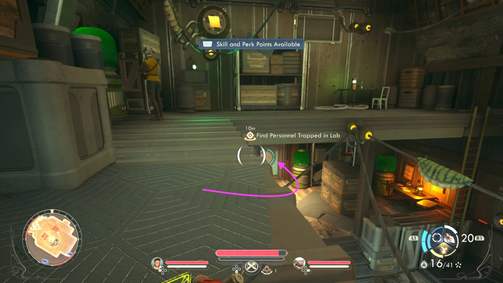 find personnel trapped in lab