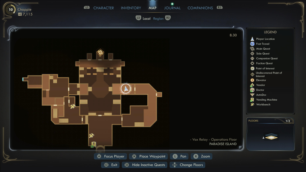 Contraband room map location