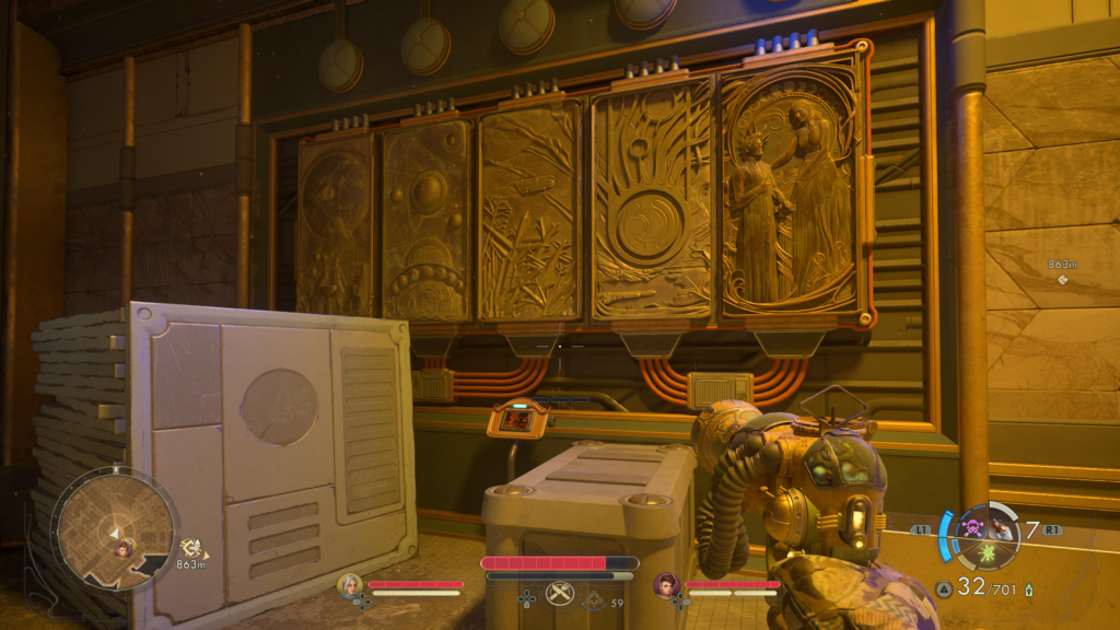 Pursuit of the Partite Pentaptych mural fragment