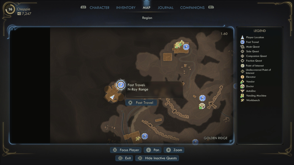 N-Ray Range Mural Fragment map location