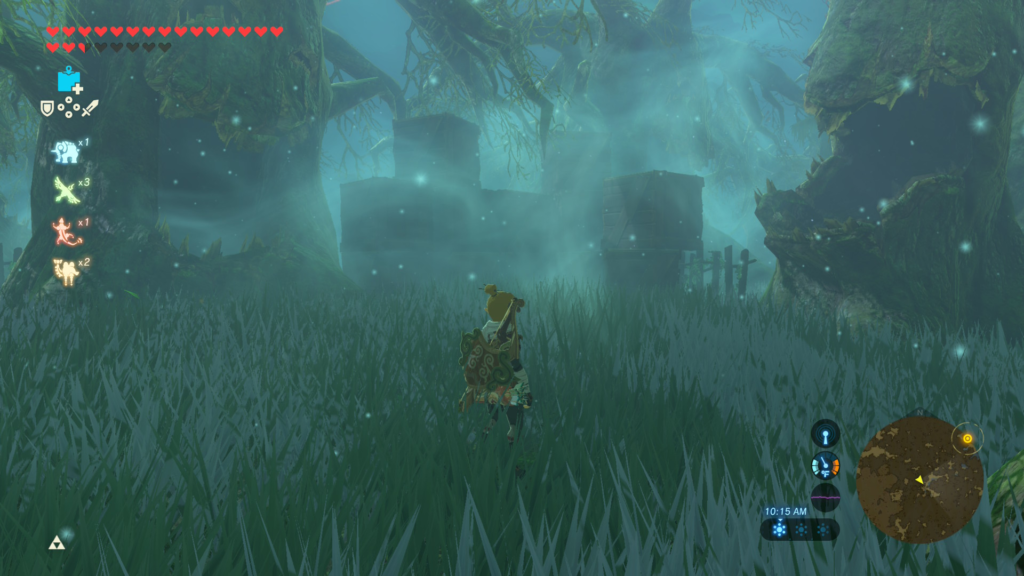 stacked crates blocking the path during the Test of Wood Shrine Quest in Breath of the Wild