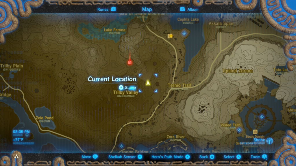 map locaiton of where the painting was painted