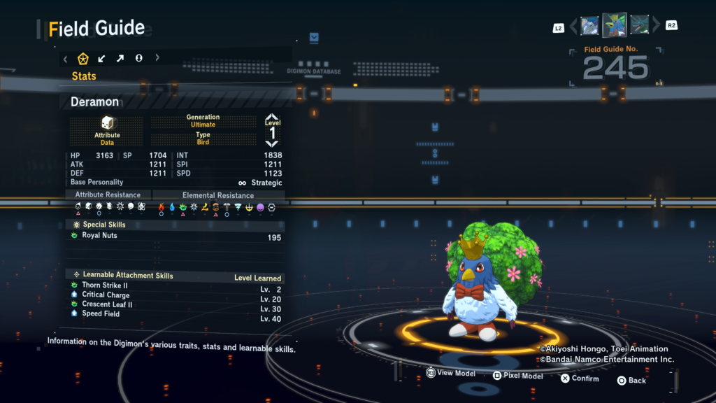 Digimon Story Time Stranger Deramon Field Guide