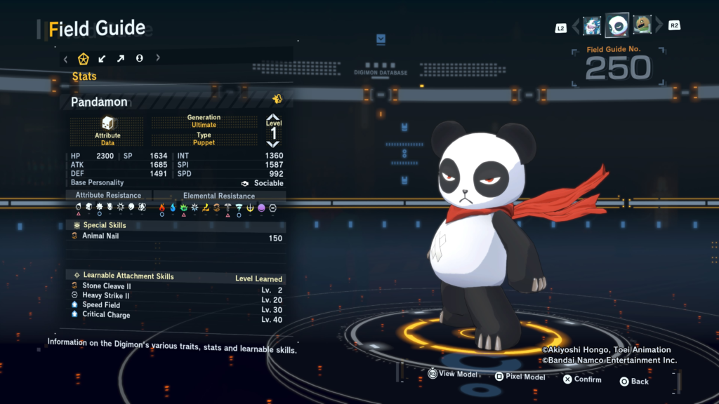 Digimon Story Time Stranger Pandamon Field Guide