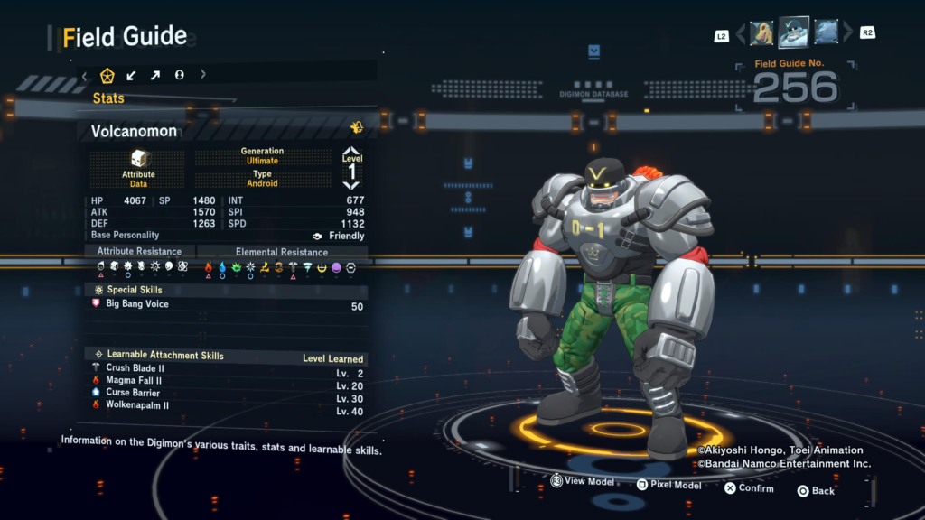 Digimon Story Time Stranger Volcanomon Field Guide