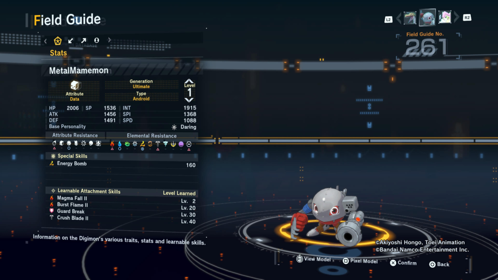 Digimon Story Time Stranger MetalMamemon Field Guide