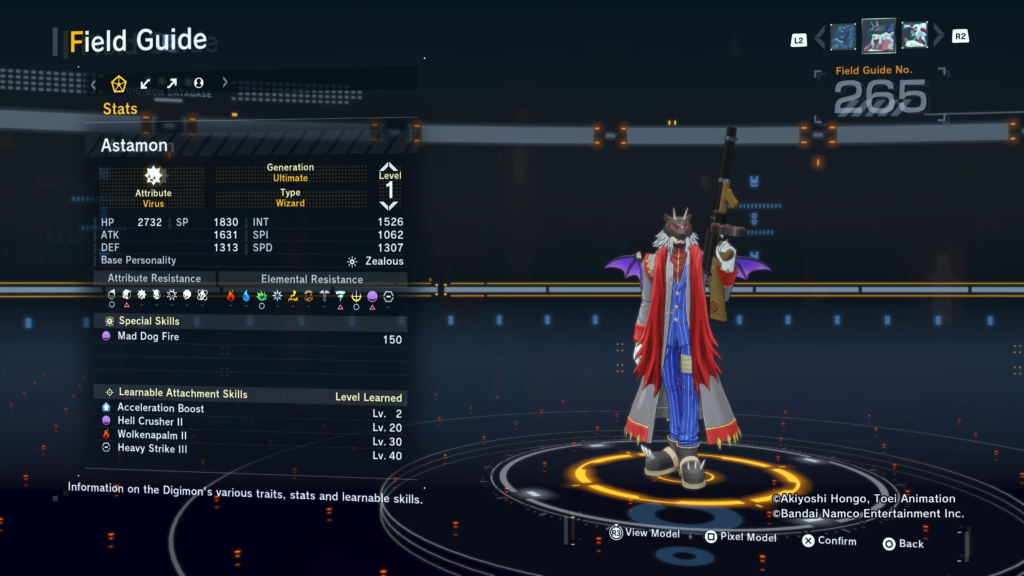 Digimon Story Time Stranger Astamon Field Guide