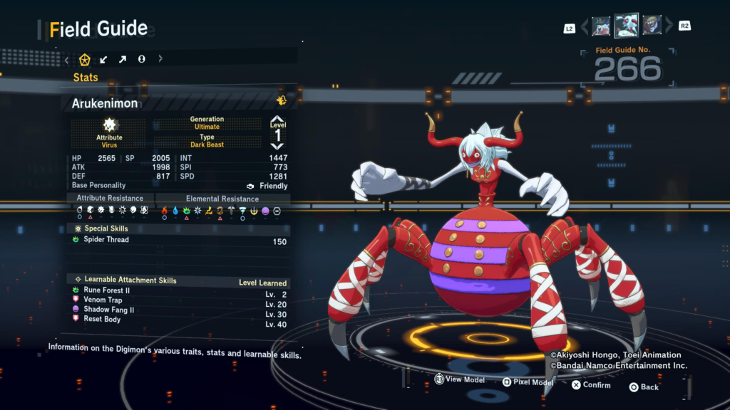 Digimon Story Time Stranger Arukenimon Field Guide