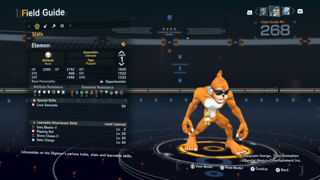 Digimon Story Time Stranger Etemon Field Guide