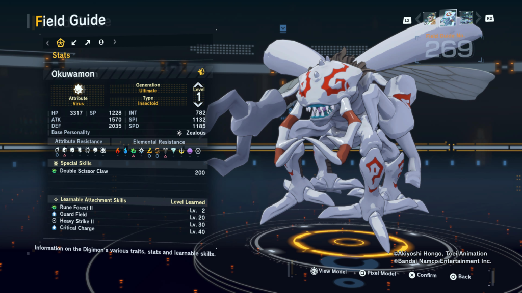 Digimon Story Time Stranger Okuwamon Field Guide