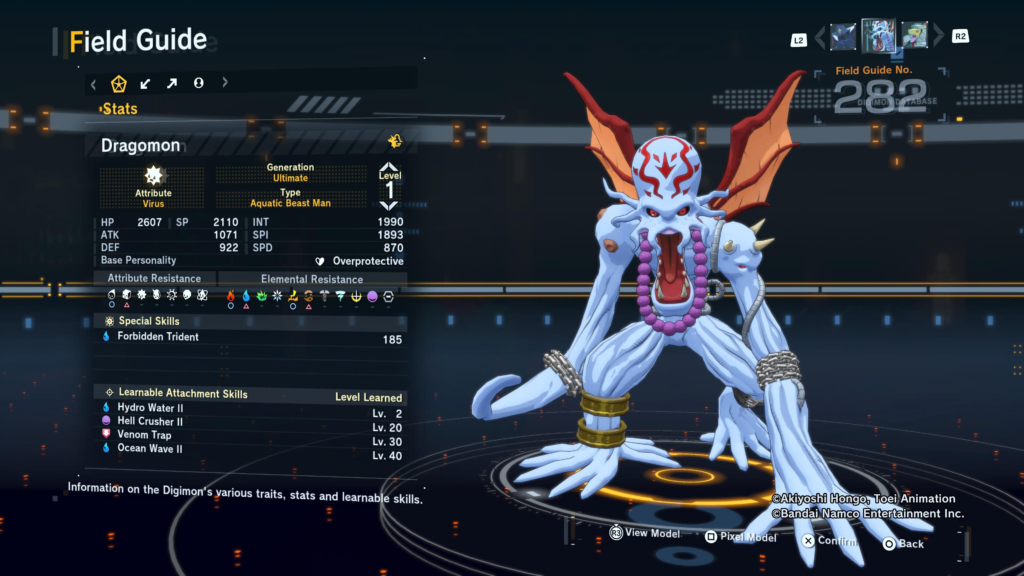 Digimon Story Time Stranger Dragomon Field Guide