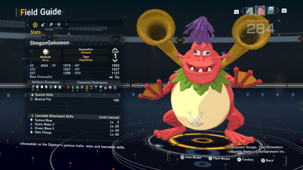 Digimon Story Time Stranger ShogunGekomon Field Guide