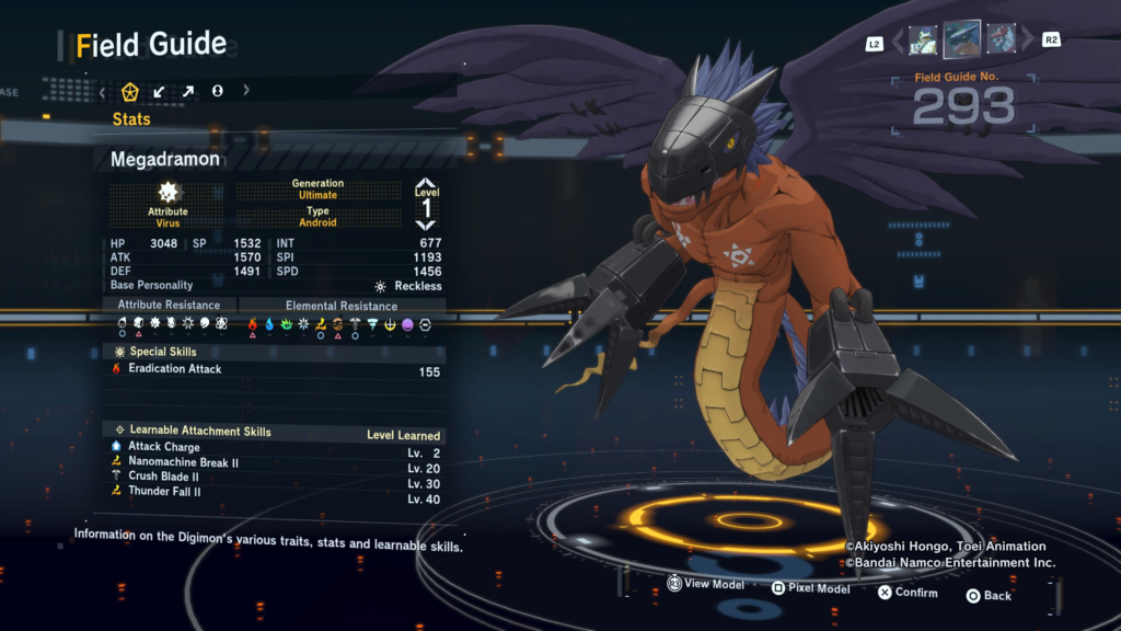 Digimon Story Time Stranger Megadramon Field Guide