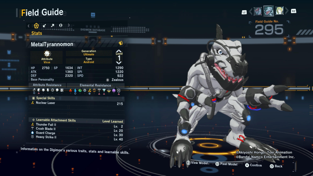 Digimon Story Time Stranger MetalTyrannomon Field Guide