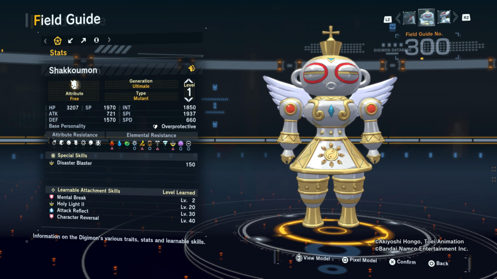 Digimon Story Time Stranger Shakkoumon Field Guide