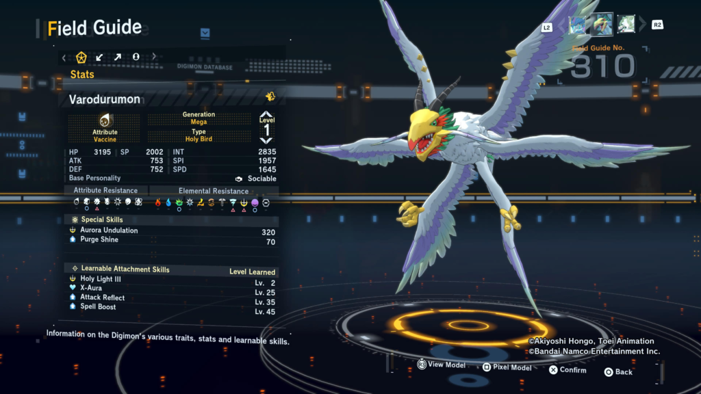 Digimon Story Time Stranger Varodurumon Field Guide