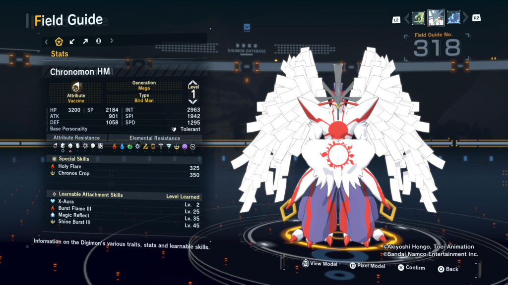 Digimon Story Time Stranger Chronomon HM Field Guide