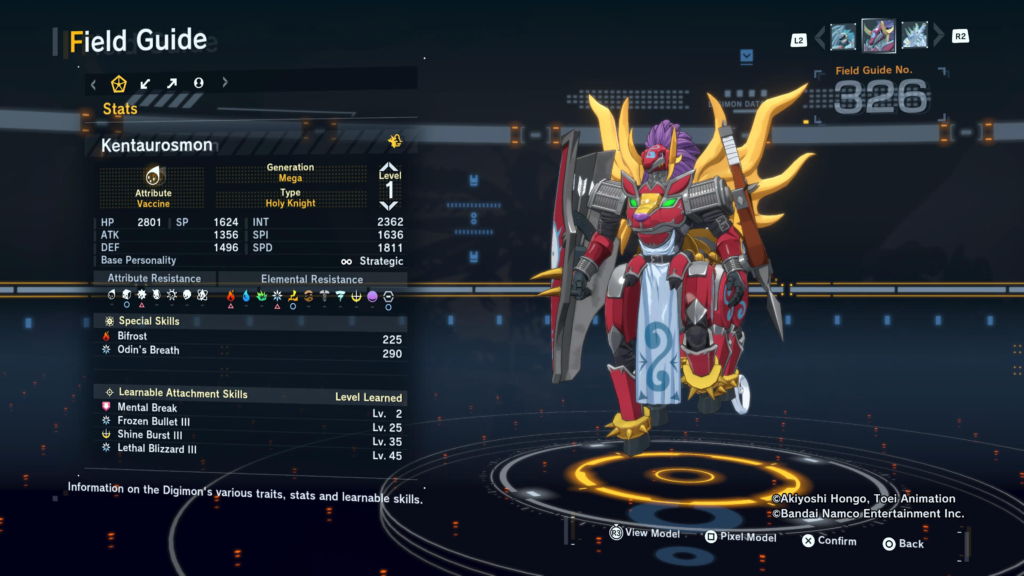 Digimon Story Time Stranger Kentaurosmon Field Guide