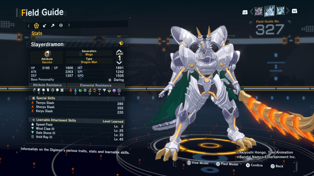 Digimon Story Time Stranger Slayerdramon Field Guide