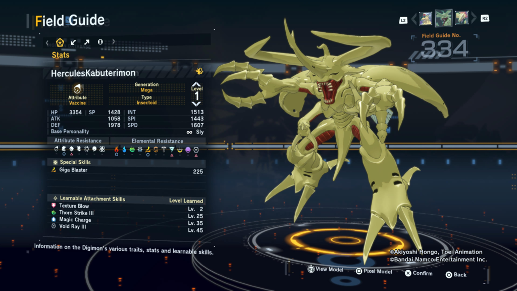 Digimon Story Time Stranger HerculesKabuterimon Field Guide