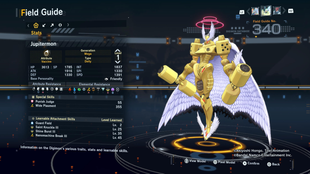 Digimon Story Time Stranger Jupitermon Field Guide