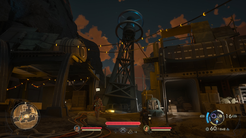 Interact with transmission tower