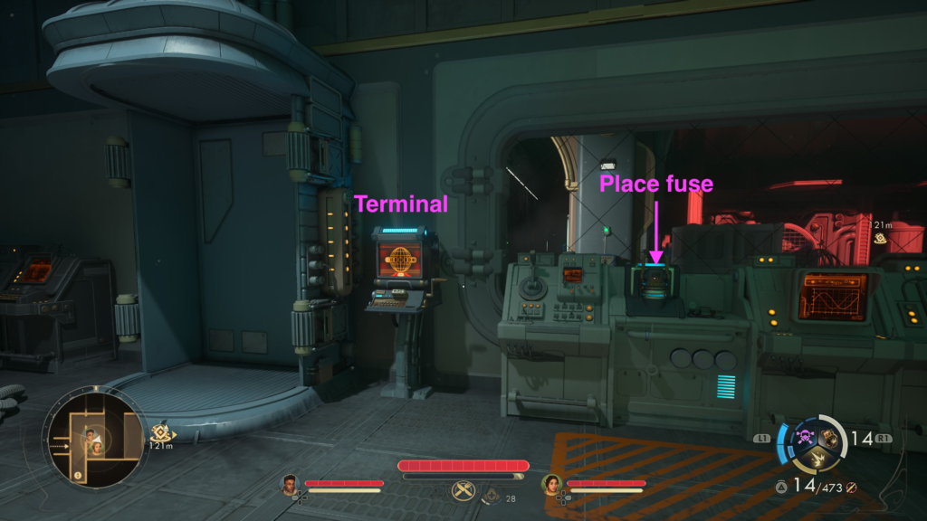 place fuse here then interact with terminal