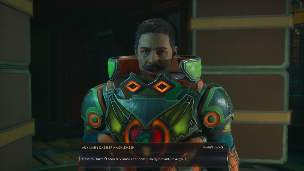 Wanted: Loose Raptidon Wrangler The outer worlds 2