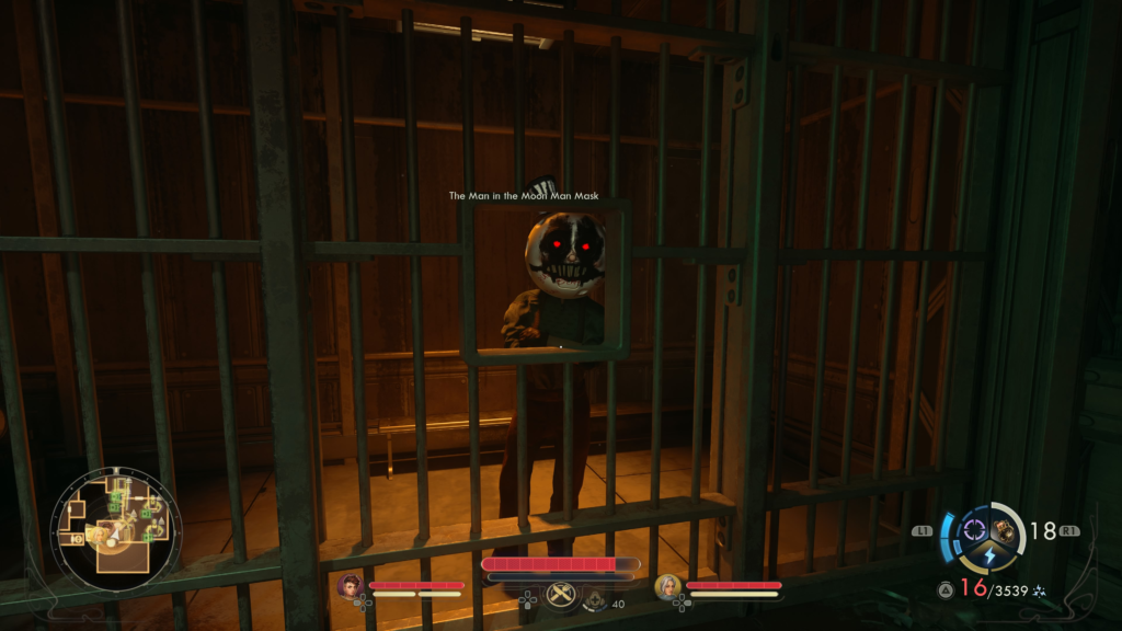 Interrogate the Man in the Moon Man Mask