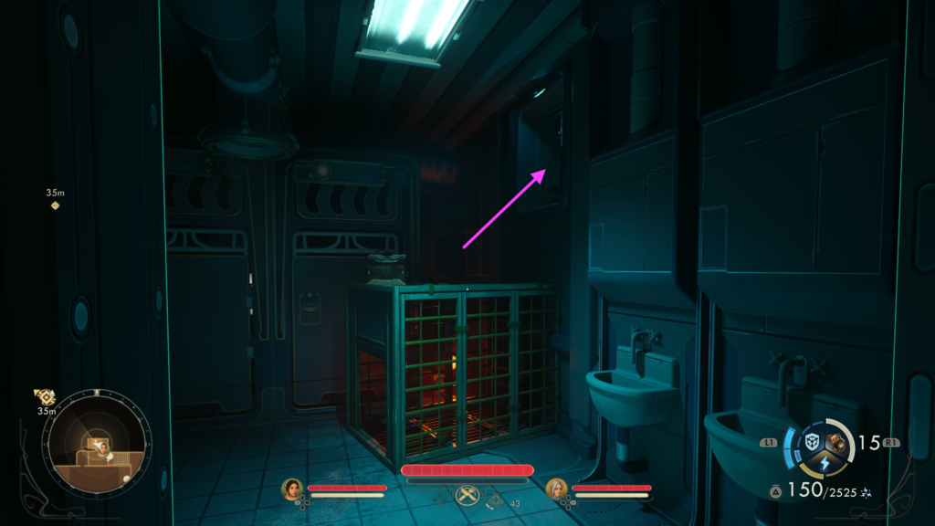 use the vent to reach the creatures