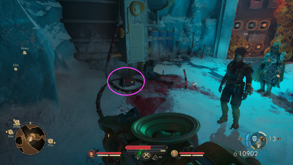 Auxiliary Pump Readjustment Kit next to a corpse