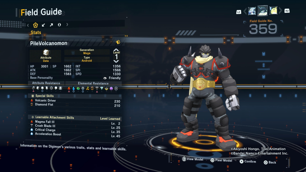 Digimon Story Time Stranger PileVolcanomon Field Guide